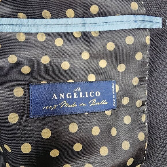 Sand Copenhagen "Angelico" Navy Wool Two-Button Sports Coat, Men's 42R - Picture 5 of 10